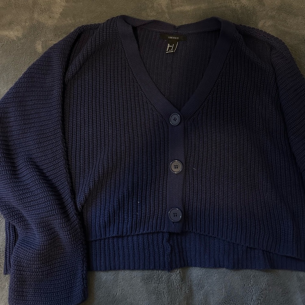 Forever 21 purple cardigan